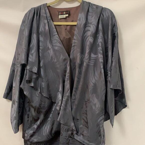 VINTAGE‎ SAINT ROMEI 100% SILK EVENING HOLIDAY DRESS SIZE 12 - Picture 2 of 7